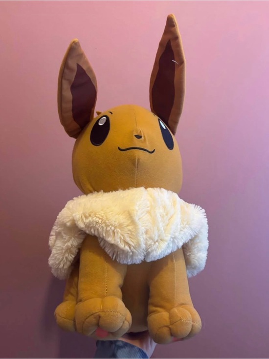 Pokemon Other - Eevee Plush Toy - Light Brown with Cream Collar